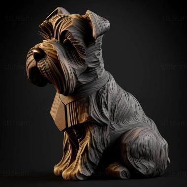 3D model Zwergschnauzer dog (STL)